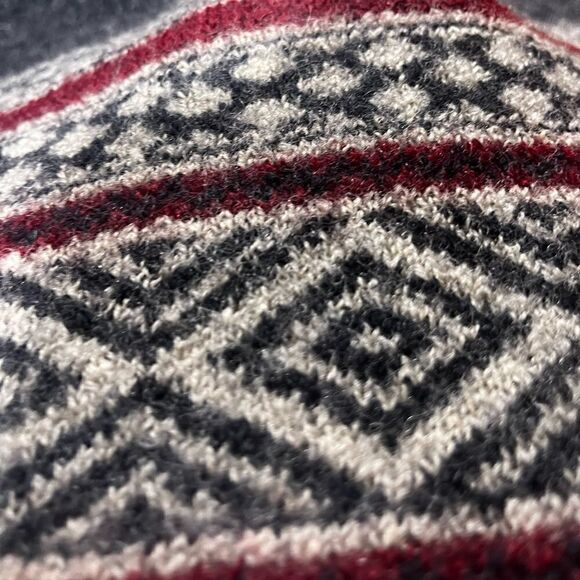 TALLY-HO FAIR ISLE NORDIC WINTER CARDIGAN SWEATER JACKET BOILED WOOL PLUS SIZE X - Picture 6 of 13